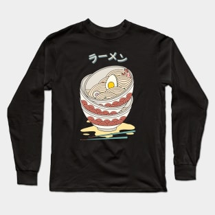 Kawaii Japanese Ramen Anime Food Aesthetic Long Sleeve T-Shirt